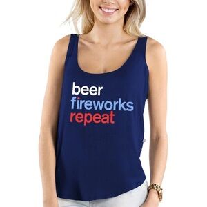Tipsy Elves Summer tank top cropped micro size small 4 of July